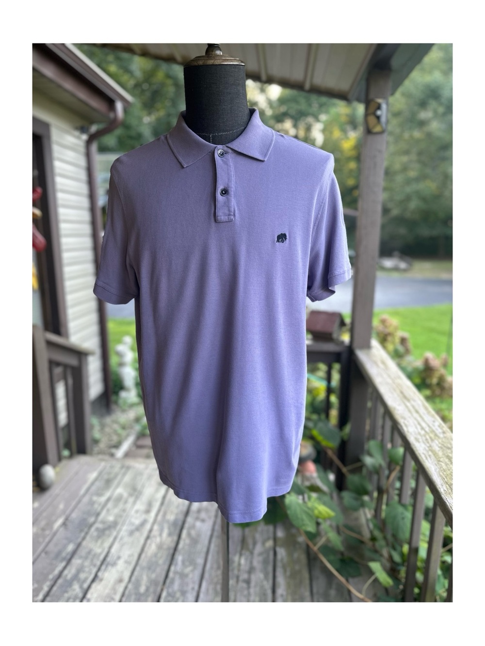 Banana Republic Men's Lavender Cotton Polo Shirt Size Large